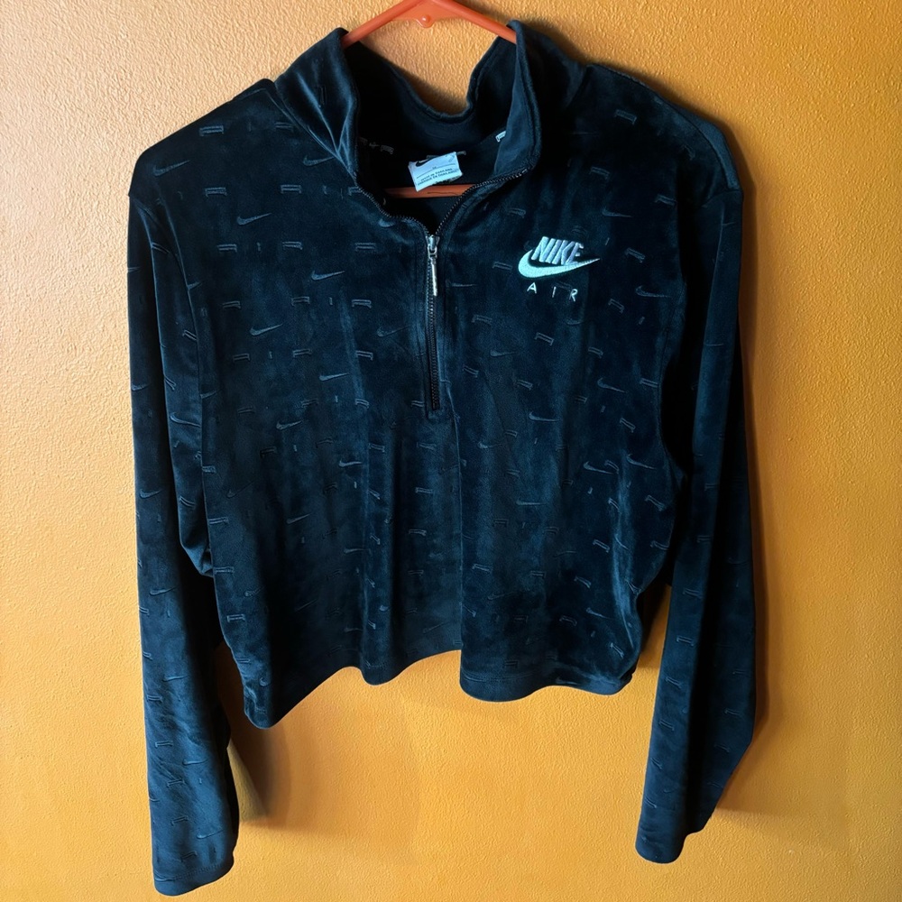 Nike Air Swish Black Velour Cropped 1X